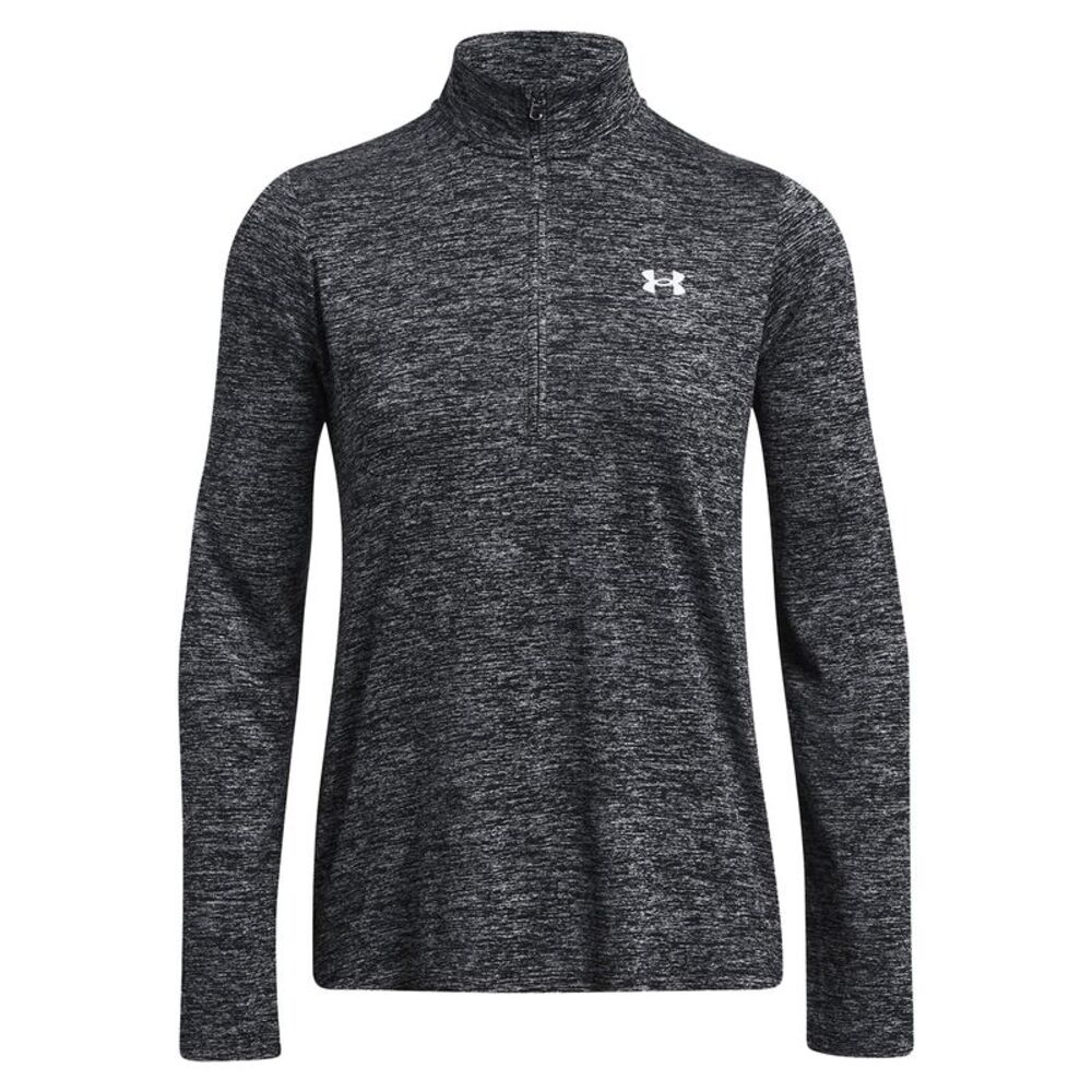 Under Armour Womens/Ladies Tech Textured Half Zip Top / Black Twist